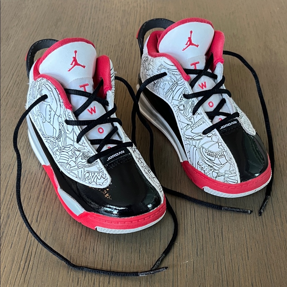 Jordan Kids Sneakers - Black, White, and Red